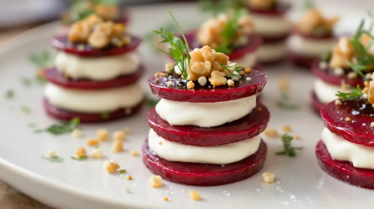 3 étages, 0 cuisson, effet spectaculaire : mes bouchées apéritives à la betterave ont bluffé mes invités