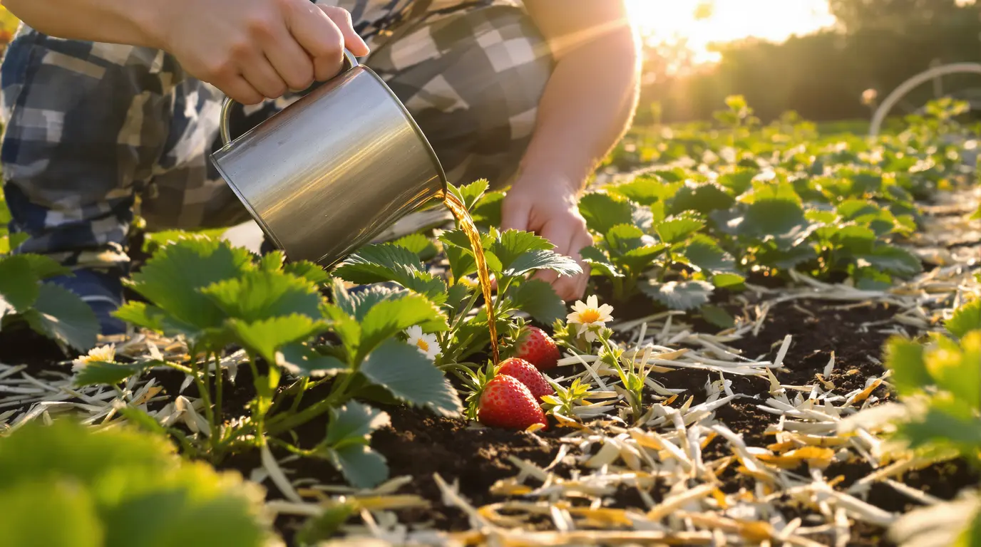 Fraisiers : arrosez-les au printemps avec cet ingrédient de cuisine, vos fruits seront plus gros Fraisiers : arrosez-les au printemps avec cet ingrédient de cuisine, vos fruits seront plus gros